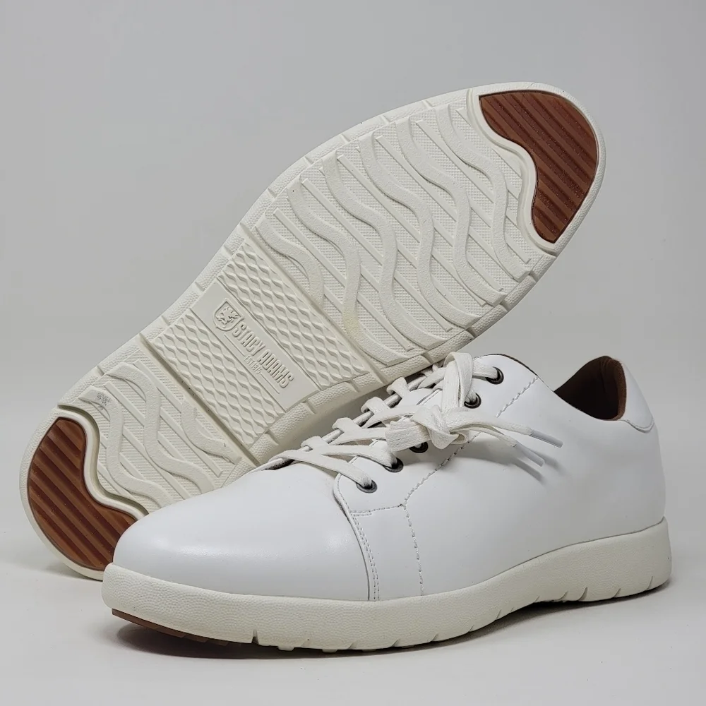 Stacy Adams Howell Mens Lace Up Casual Lifestyle Shoes Sneakers Size 12 White